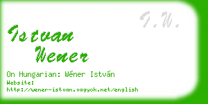 istvan wener business card