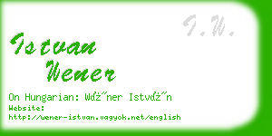 istvan wener business card